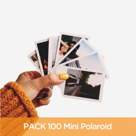 Impresión de 100 fotos mini Polaroid. Revelado en papel fotográfico