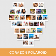 Pack impresión: diseño con forma de corazón en foto Polaroid
