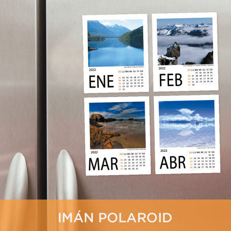 Calendario anual 2022 imantado Polaroid - 12 fotos